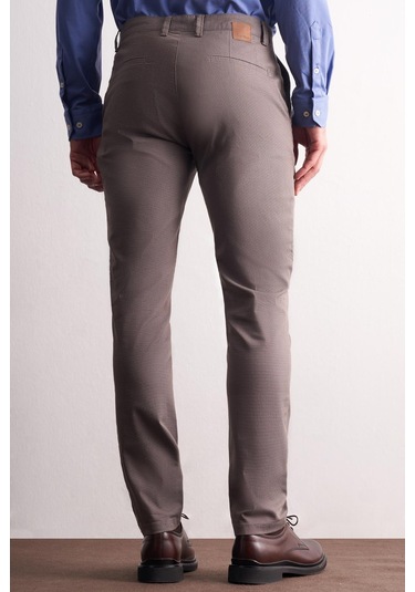 Vizon Yan Cep Düz Paça Pamuklu Slim Fit Chino Casual Pantolon 1003255164 Vizon