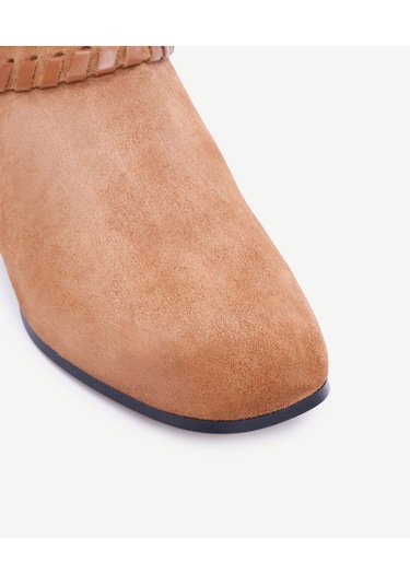 Yargıcı Örgü Saraç Detaylı Western Deri Bot 25kkay4010x 057 Kahverengi