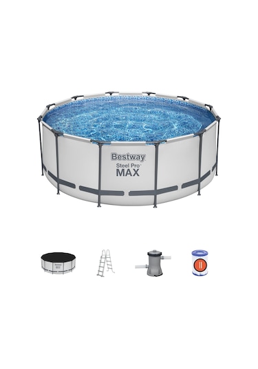 Bestway 56420 Steel Pro Max Yer Üstü Prefabrik Havuz Seti 3,66 M X 1,22 M