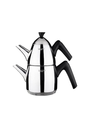 Leggno Joy Çaydanlık Seti Soft Touch Siyah Sap Siyah