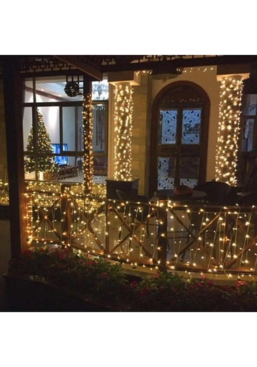 Ip65 Dış Mekan Led - Gün Işığı Led - Beyaz Kablo Su Geçirmez 10/20/30 Metre Dekor Led Yılbaşı Süsleme Sarı