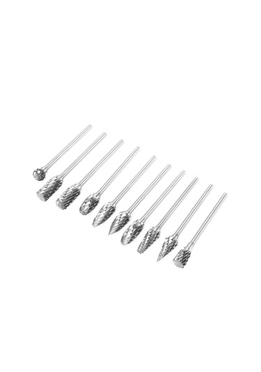 Tungsten Ahşap Oyma 10 Adet Uç Seti Gravür Matkap Uçları