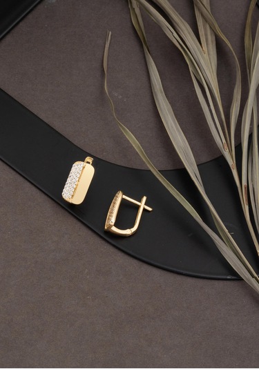 Bilezikci Yarım Ay Suyolu Altın Küpe Sarı Altın