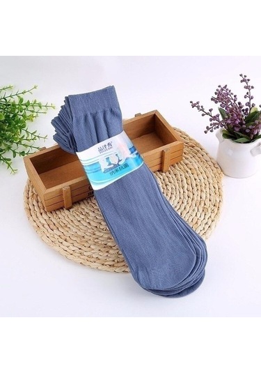 Açık Gri 24/18/10/6 Adet Erkekler Resmi Nefes Uzun Çorap Rahat Rahat Anti-bakteriyel Deodorant Çorap Kutu Olmadan 6pcs-3pairs Açık Gri