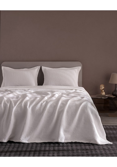 Madame Coco Labenne Çift Kişilik Yatak Örtüsü - Beyaz 8684427228647 Beyaz
