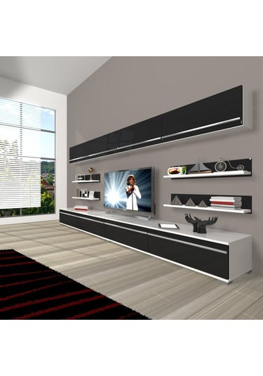 Decoraktiv Eko 360y Mdf Tv Ünitesi Tv Sehpası Beyaz - Antrasit