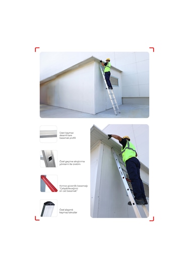 Çağsan T0030 10 Basamaklı Mono Tek Parçalı Alüminyum Merdiven