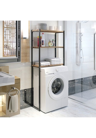 Cosargroup Çamaşır Makinası Üstü Düzenleyici 3 Katlı Raf 3 Raflı Banyo Düzenleyici