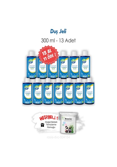 Turmepa Duş Jeli 13 Al 11 Öde 300 Ml Ve Rosıe Aloe Vera