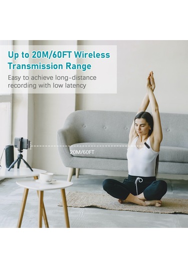 Reedark Kablosuz Klipsli Mikrofon Seti - 20m Menzil, Gürültü Azaltma, Şarj Kutusu İle İphone Uyumlu