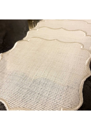 Etamin İşlemelik Kokteyl Peçete 6'lı Bej