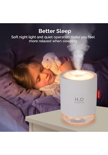 Neevoyu Usb Beslemeli Mini Nemlendirici, 500ml Büyük Kapasite, 28db Sessiz Çalışma, Otomatik Kapatma, Ev/ofis/araç İçin Soğuk Buhar