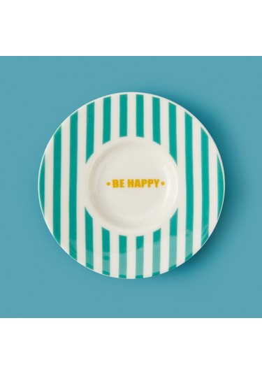 Evidea Kitchen Be Happy Çay Tabağı - Yeşil - 13 Cm Yeşil