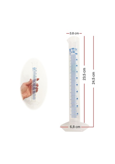 Aek-tech 0-40 Etil Alkol Alkolmetre Ve 100ml Plastik Mezür Seti