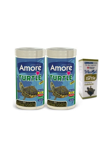 Turtle Sticks 500ml Kutu Kaplumbağa Yemi + Multivitamin