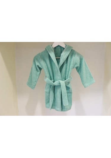 Bebek Bornozu Çocuk Bornozu Bukle Pamuklu Kapşonlu Bornoz