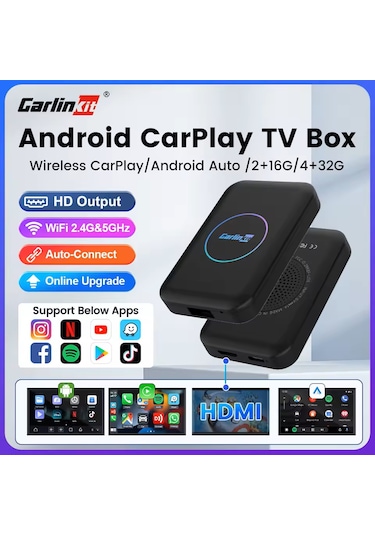 Tbox Lite S Carplay 4gb+32gb Android Auto Youtube Video Netflix