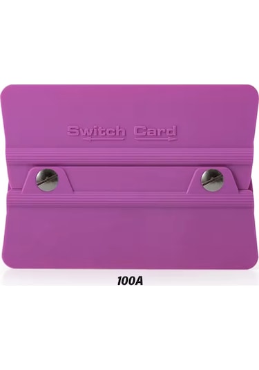 Switch Card Kare Ragle Ppf/tph Cam Filmi Çekme Uygulama Aparatı Teflonlu 100a Sertlik 10x6.9cm Mor