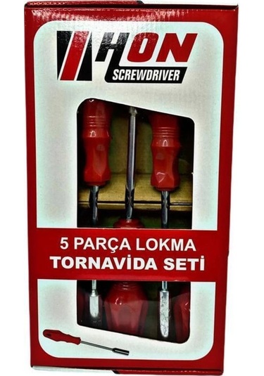 5 Adet Lokma Anahtar Tornavida 6/7/8/10/13/mm Metal Altıgen Tdrtr
