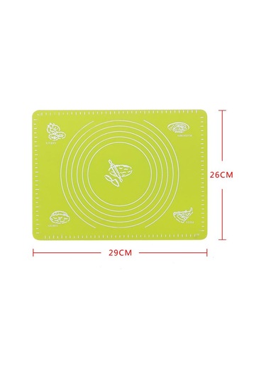 Yeşil Silikon Pişirme Mat Pizza Mutfak Aletleri Pişirme Araçları Mutfak Eşyaları Bakeware Paspaslar Gömlekleri Malzeme Malzemeleri 29 X 26 Cm Yeşil