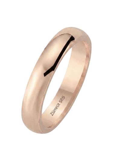 14 Ayar Altın 5 Mm Rose Alyans Pembe Altın