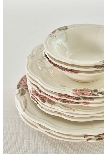 Karaca  Roselle 24 Parça 6 Kişilik Yemek Takımı