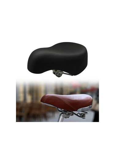 Suntek Elektrikli Bisiklet Sele Rahat Geniş Şok Emici Yetişkin Siyah