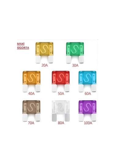 Yugo 30a Yeşil Şeffaf Büyük 30 Amper Max30 Maksi Bıçak Sigorta