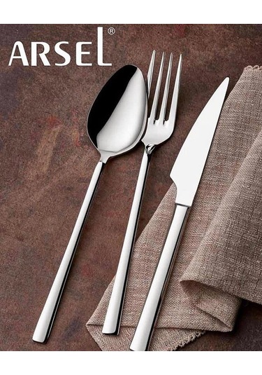 Arsel Alize Sade 12 Adet Yemek Bıçak Gri