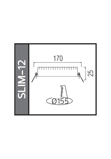 Horoz Slim 12w Yuvarlak Led Panel Spot S. A. 6400k Beyaz Ip20 Çok Renkli