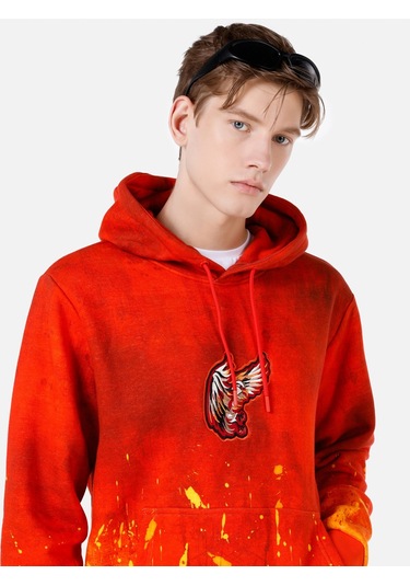 Colin's Colins Regular Fit Baskılı Turuncu Erkek Sweatshirt Cl1066979 Turuncu