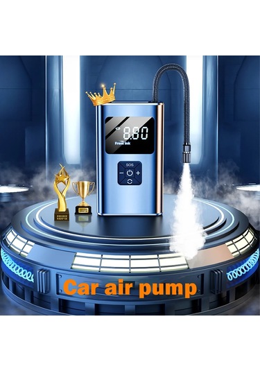 Dinosaurs Arabaya Monte Kablosuz Dijital Ekran Şişirme Pompası Taşınabilir Kablosuz Hava Pompası Elektrikli Araba İçin Lastik Şişirme