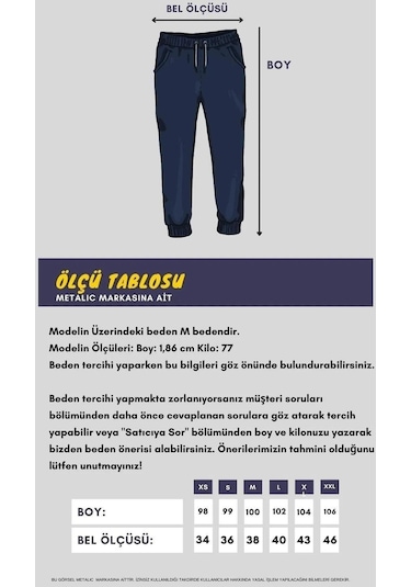 Erkek Siyah Eşofman Altı Cepli Standart Fit Rahat Kalıp