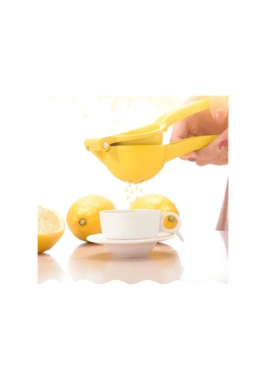 2'si 1 Arada Mutfak Manuel Limon Sıkacağı Alüminyum Portakal Sıkacağı Meyve Presi Kelepçe Aletleri Çok Fonksiyonlu Yemek Kelepçesi Aksesuarları Sarı