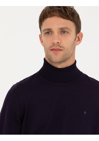 Pierre Cardin Erkek Mor Triko Kazak 50270052-vr038 Mor