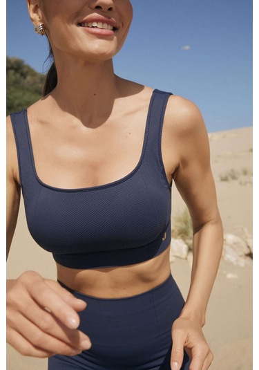 Jerf Holly Petek Desenli Kaplı Bralet Lacivert 001