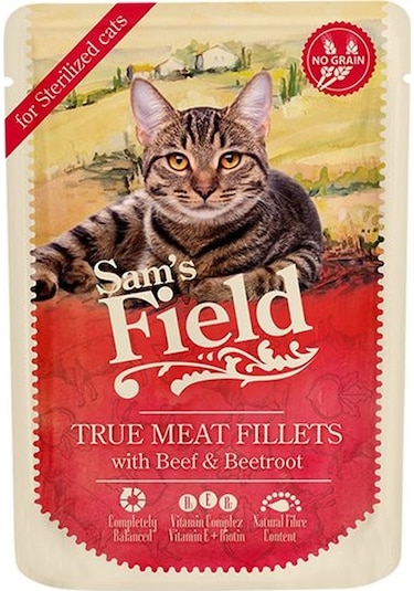 Sam's Field Kısır Kedi Pouch Sığır Fileto & Pancar 85 G