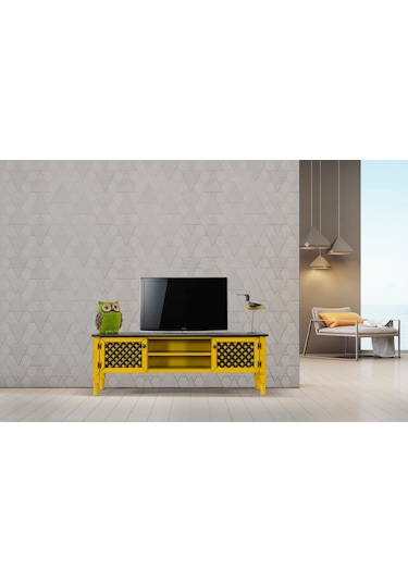 Onurdesign16 Onurdesign Pastel Boyalı Ahşap Tv Sehpası