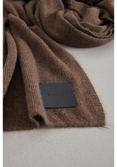 Cozy Yumuşak Dokulu Atkı Kahverengi Kahverengi