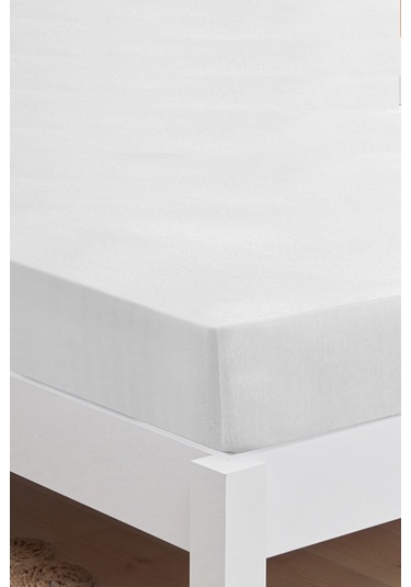 Altın Karma 200x200 Cm Fitted Alez Çift Kişilik Sıvı Geçirmez Micro Kumaş Beyaz