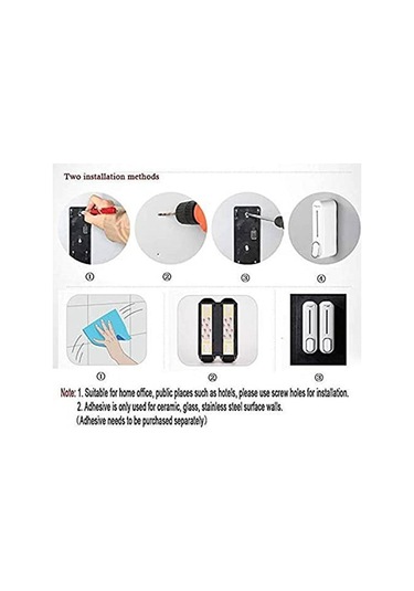 2 Adet 350 Ml Sabun Dispenseri Duvara Monte Duş Şampuanlık Sıvı Sabun Banyo Tuvalet Aksesuarları Beyaz
