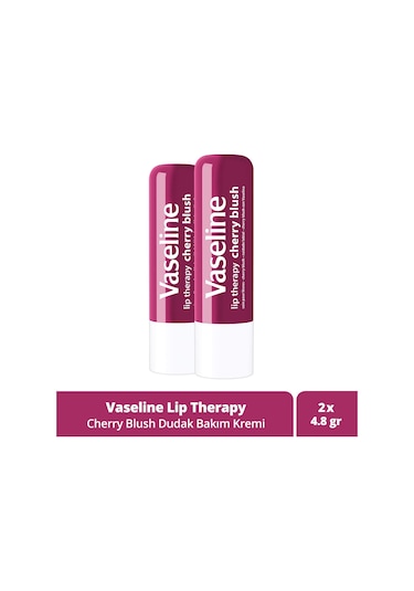 Vaseline Lip Therapy Dudak Bakım Kremi Cherry Blush 4.8 Gr X2