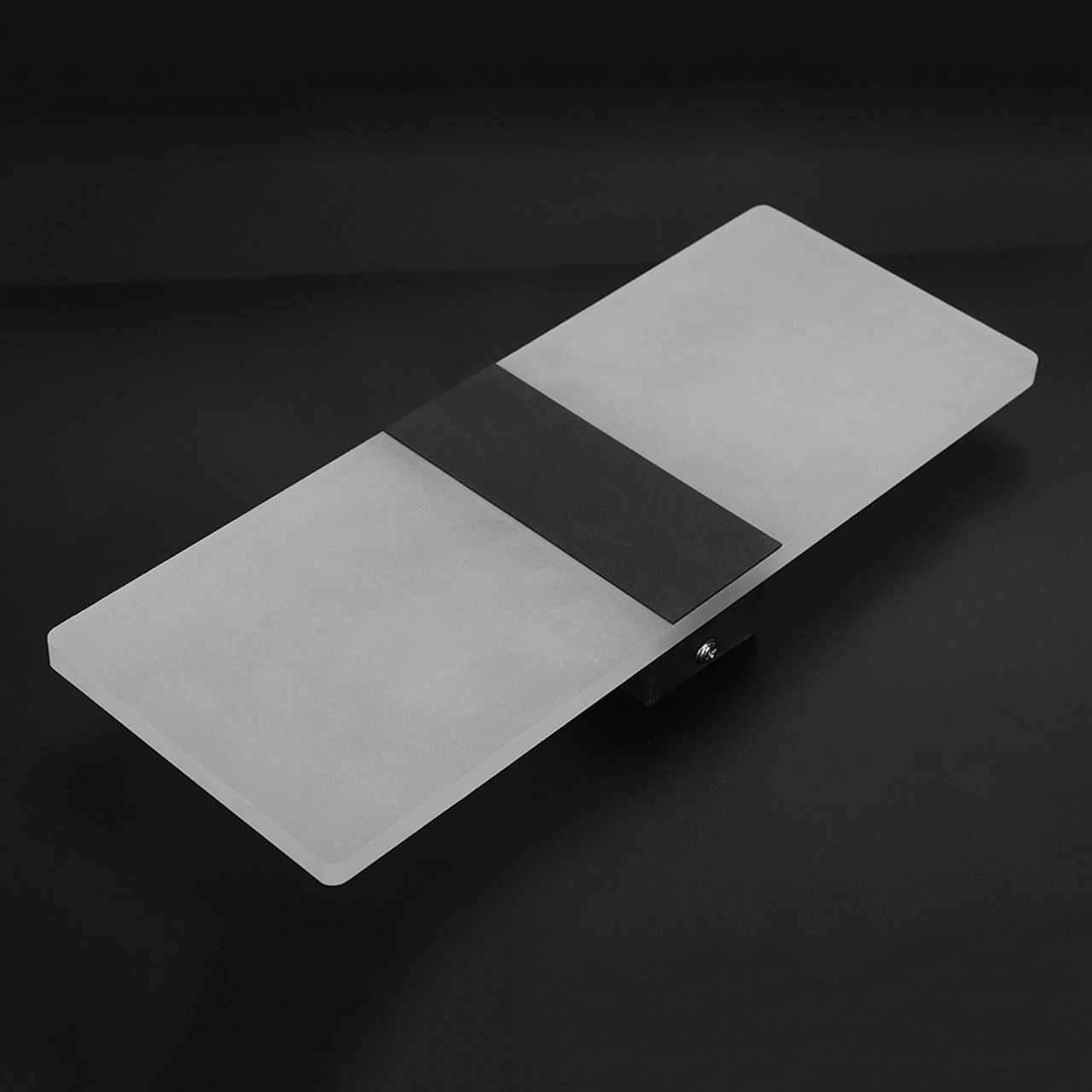 Folinda Siyah S Boyutlu Led Duvar Aydınlatması - Isı Işık, Döner Panel, Göz Koruyucu Mat Kasa, Yatak Odası Ve Oturma Odası İçin Diğer