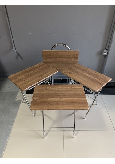 Çanta Sehpa, Sehpa, Zigon, 4lü Zigon, Mebran Çanta Sehpa -ceviz