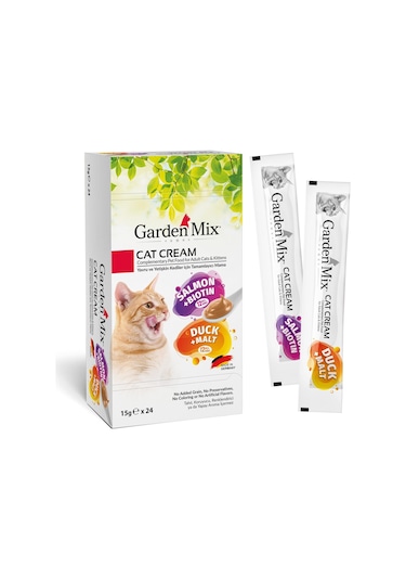 Garden Mix Somon ve Ördekli Xxl Kedi Kreması 24 x 15 G