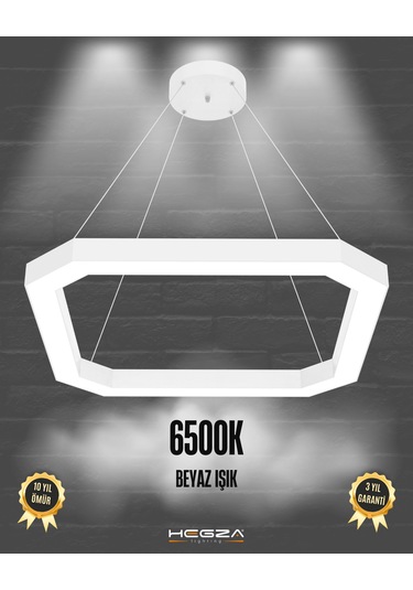 Bagel Beyaz Kasa, Beyaz Işık Modern Sarkıt Led Avize Beyaz