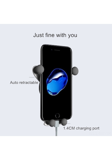 Mufunye Siyah Araba Vantilya Telefon Tutucu 360 Derece Döner 4.0-6.0 İnç Telefonlar İçin Yumuşak Silikon Yalıtkan Navigasyon Uyumlu Siyah