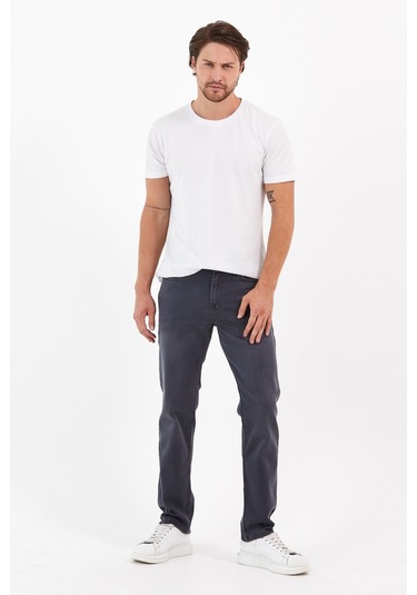 Digital Jeans Normal Kesim Fermuarlı Geniş Paça Yüksek Bel Erke Gri Açık Gri