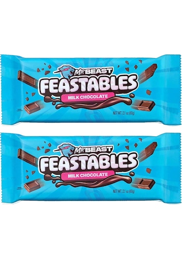 Feastables Mr Beast Milk Chocolate Sütlü Çikolata 60 Gr X 2 Adet