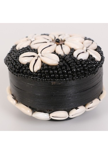 Bali Boncuklu Kapaklı Kutu 11 X 9 Cm